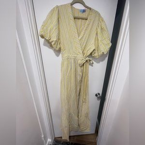 Draper James RSVP wrap dress with puffy sleeves